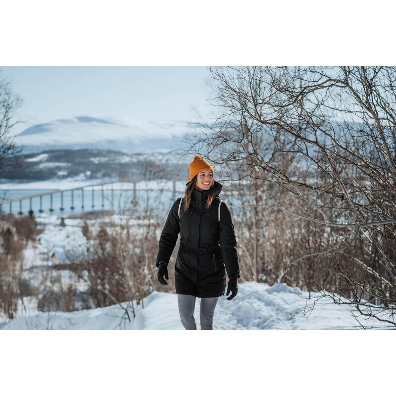 Parka de randonnée -10°C imperméable femme, NH500 noir
