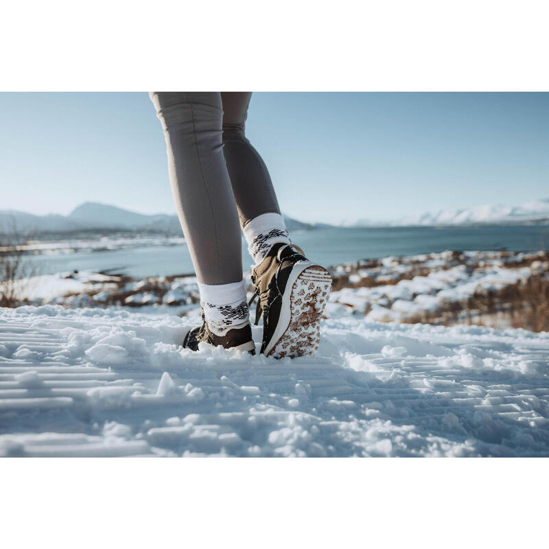 Kadın Outdoor Kar Botu - Su Geçirmez - Siyah - NH500 Mid