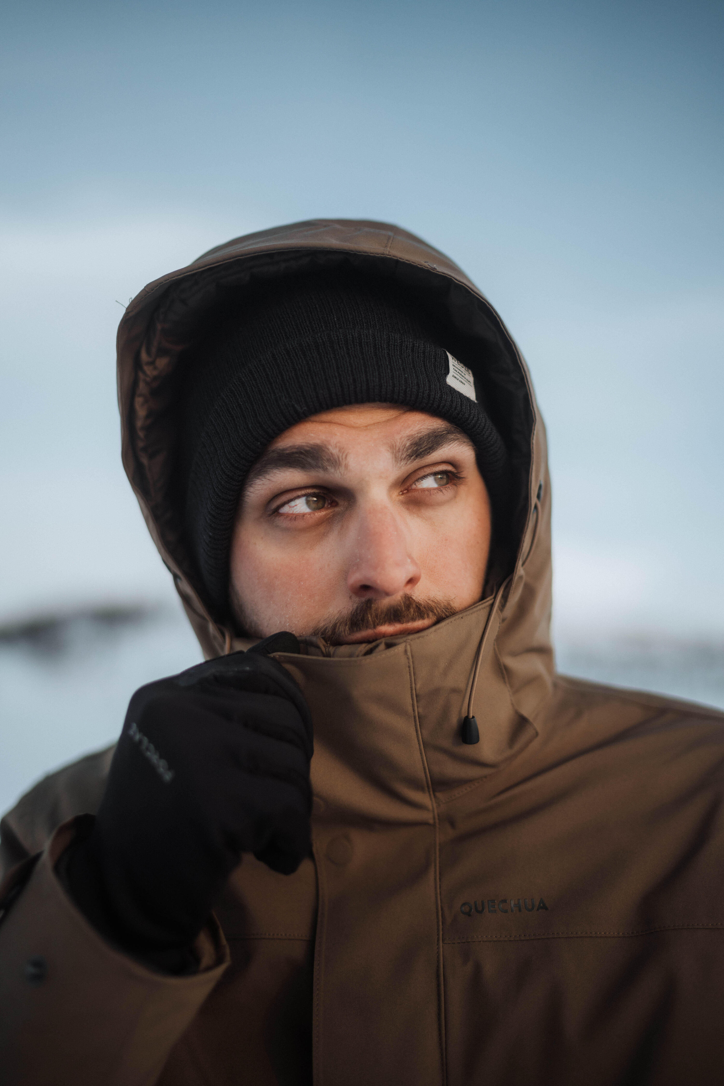 Wanderparka -10°C wasserdicht Herren, NH500 braun 18/21