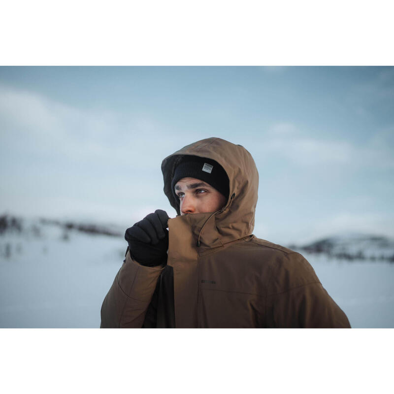 Parka de randonnée -10°C imperméable homme, NH500 marron