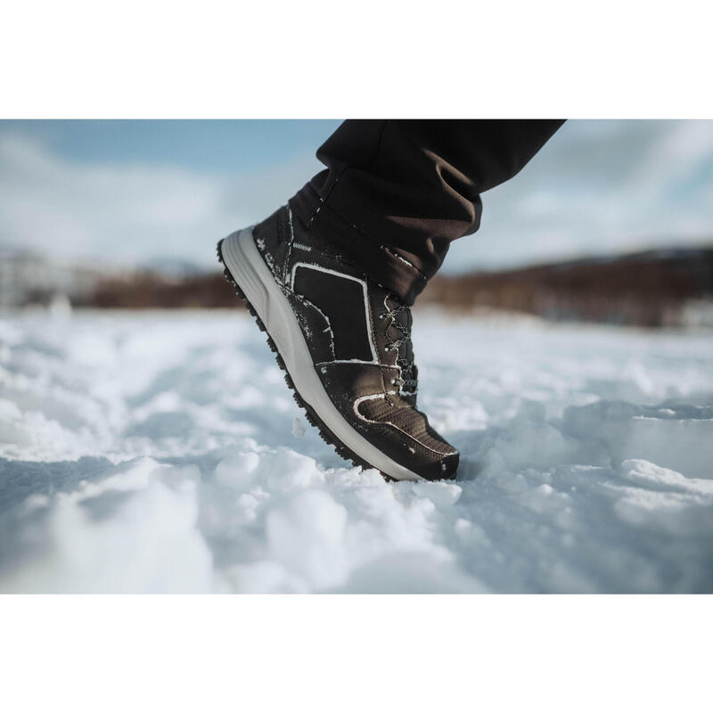 Botas de nieve y apreski impermeables de piel Hombre Quechua SH100