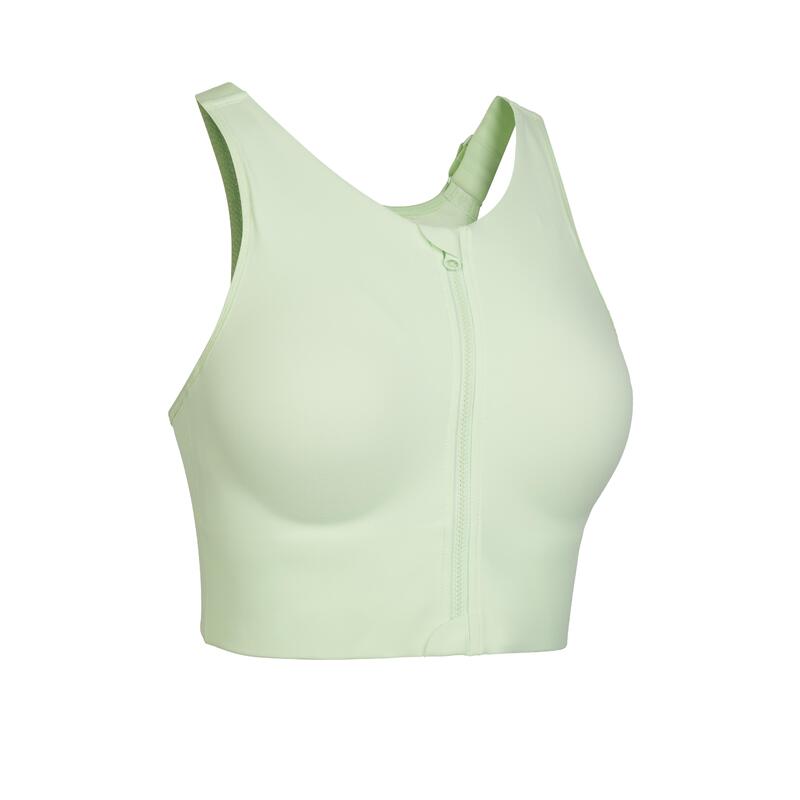 Women's Long Zip Sports Bra 920 - Light Green