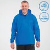 Men Half Zip Rain Jacket with Storage Pouch Blue - NH100