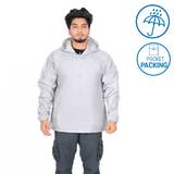 Men's Hiking Rain Jacket NH100 Light Grey