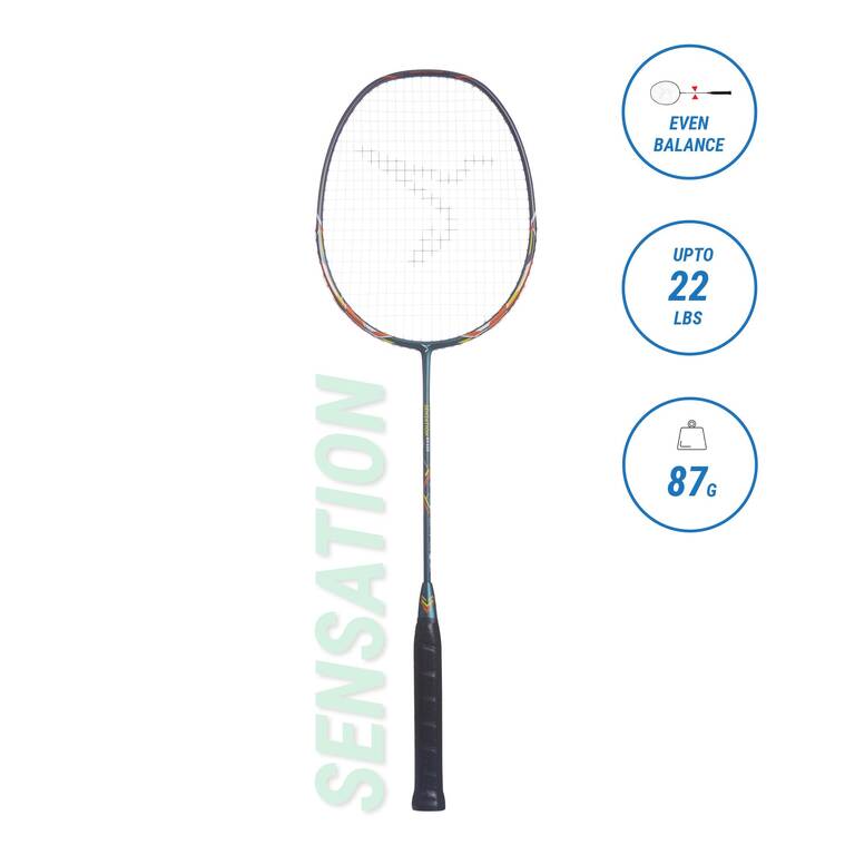 Adult Badminton Racket BR Sensation 530 Green Black