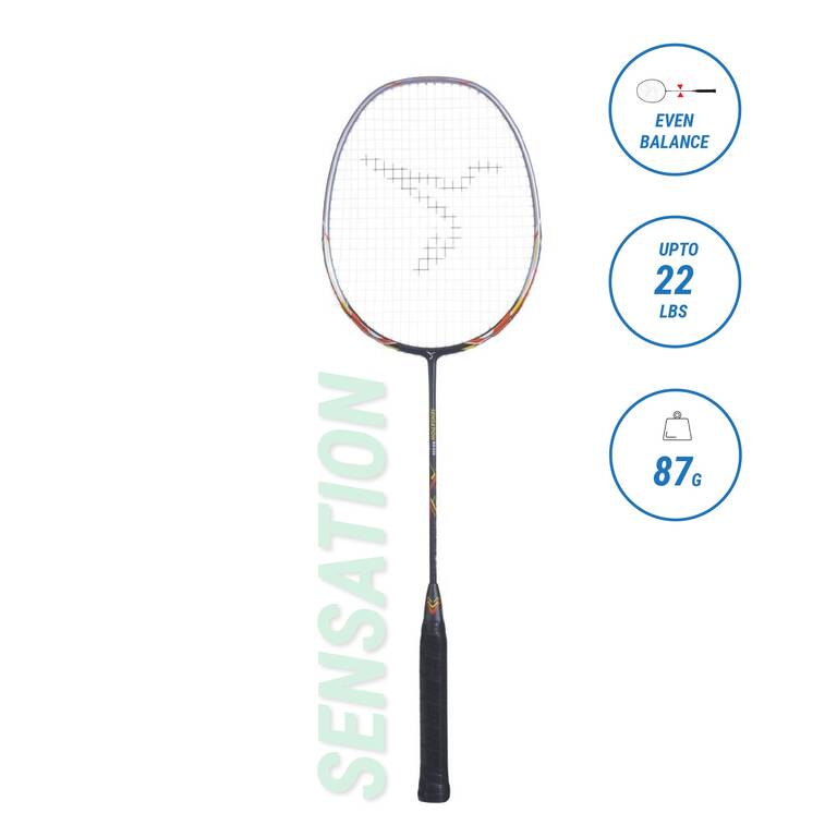 Adult Badminton Racket BR Sensation 530 Grey Black