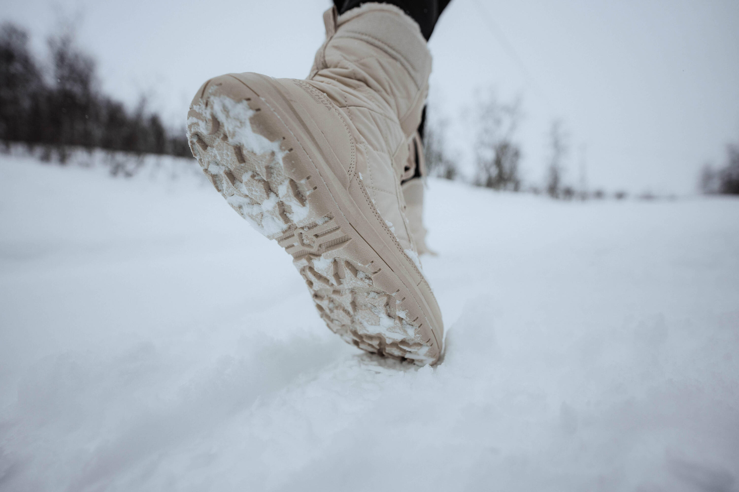 Women’s warm and waterproof snow boots, NH500 High - Beige -  4