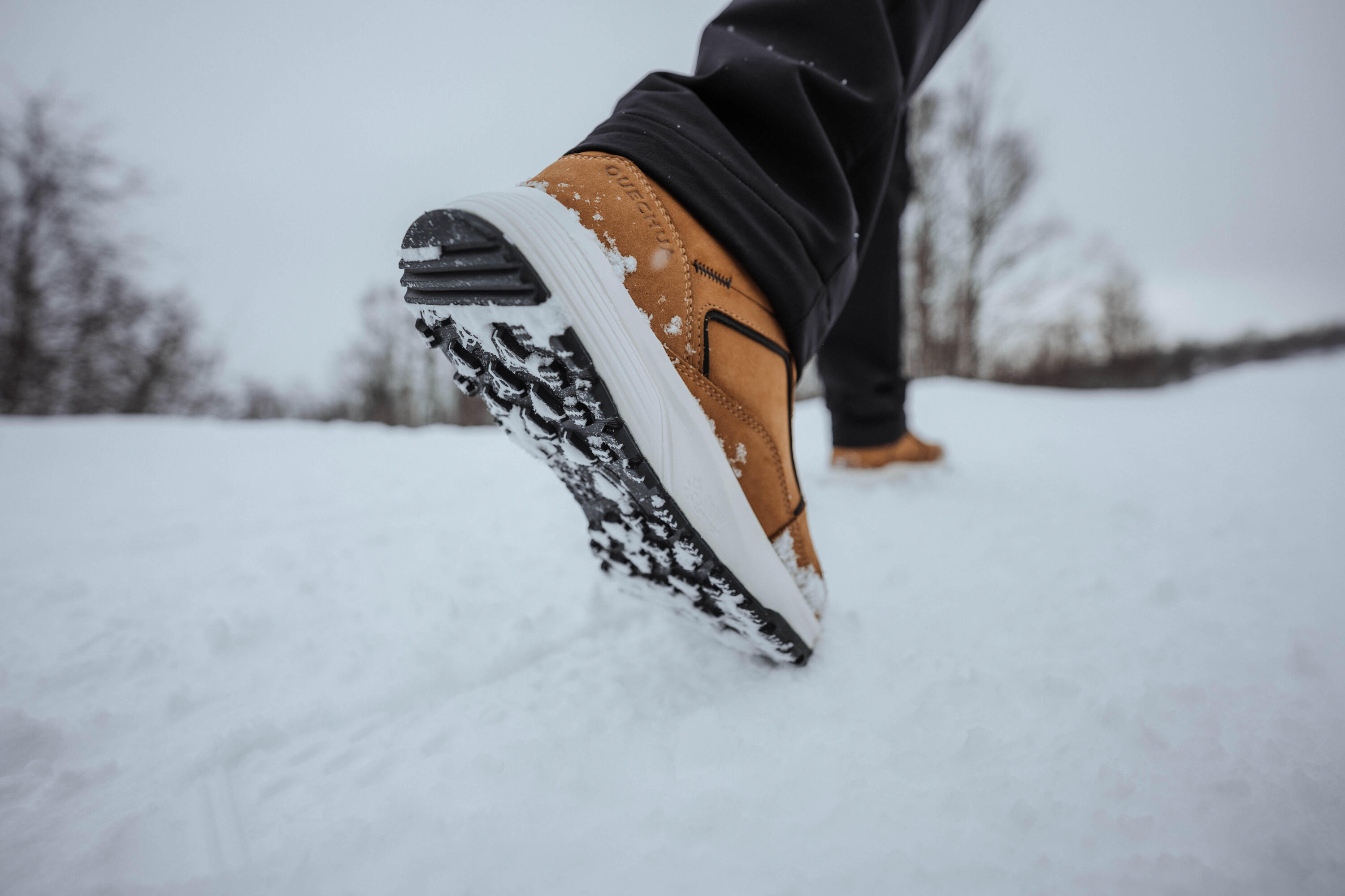 Winterschuhe Herren Leder halbhoch warm wasserdicht Winterwandern - SH500 2/13