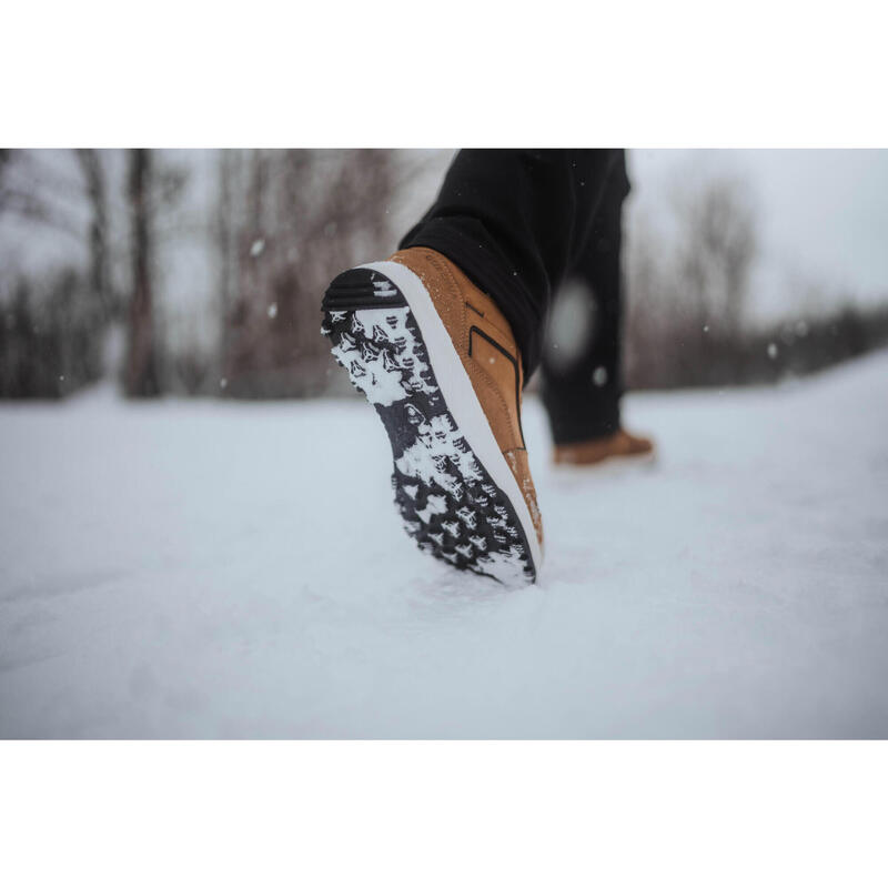 Erkek Su Geçirmez Outdoor Deri Kar Botu - Tarçın - SH500 Mid