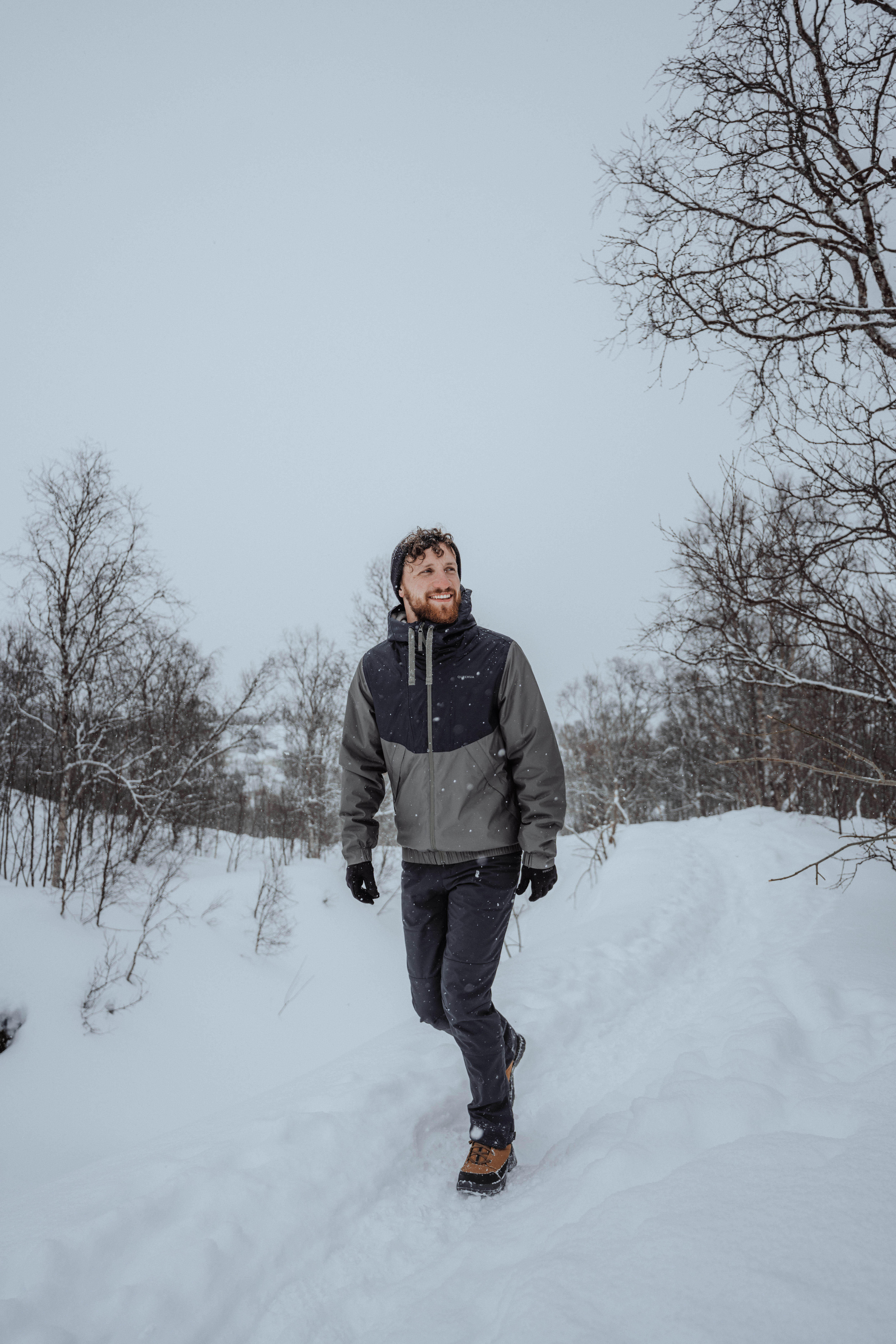 Men's waterproof hiking jacket -5°C, NH100 - Green Men's waterproof hiking jacket -5°C, NH100 - Green