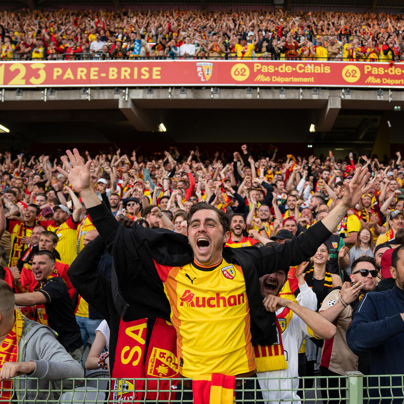 Voetbalshirt voor volwassenen RC Lens thuiswedstrijden seizoen 23/24