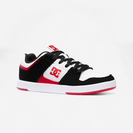 Chaussures de skate enfant dc shoes cure noir rouge blanc