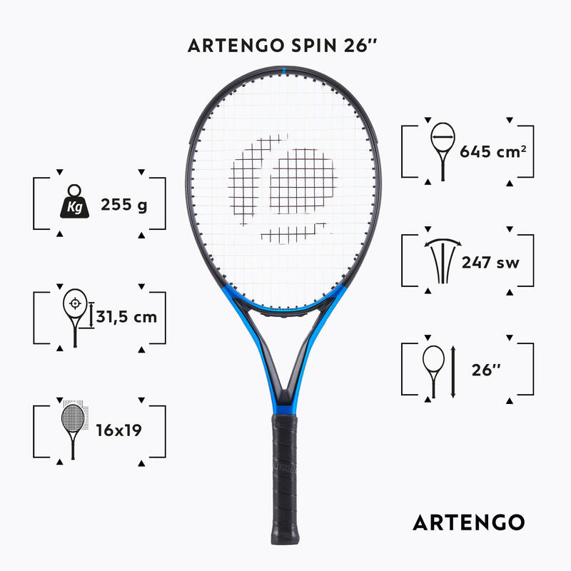 Rakieta tenisowa dla dzieci Artengo TR930 Spin rozmiar 26