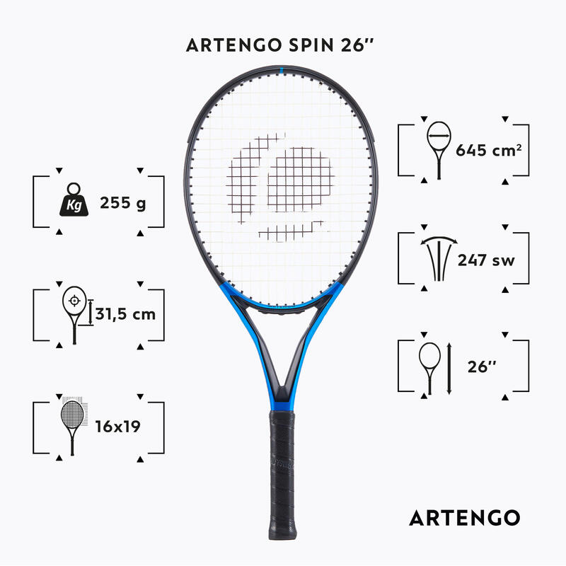 Raqueta de tenis niños Artengo TR930 Spin 26"