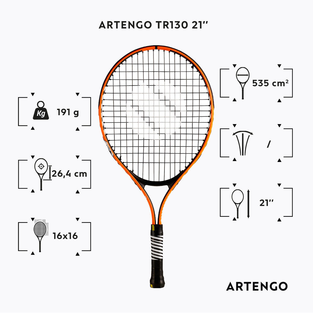 Vaikiška teniso raketė „TR130“, 21 dydžio, oranžinė