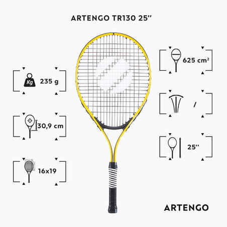 Kids' 25" Tennis Racket TR130 - Yellow