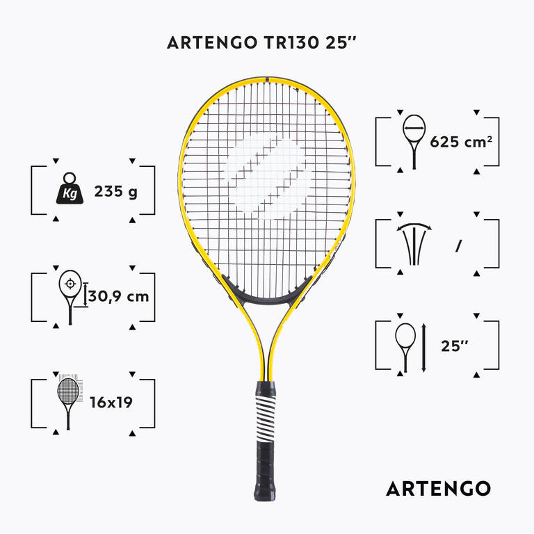 Raket Tenis Anak 25" TR130 - Kuning