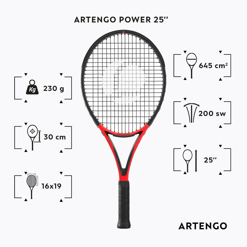 Raqueta de tenis niños Artengo TR990 Power 25"