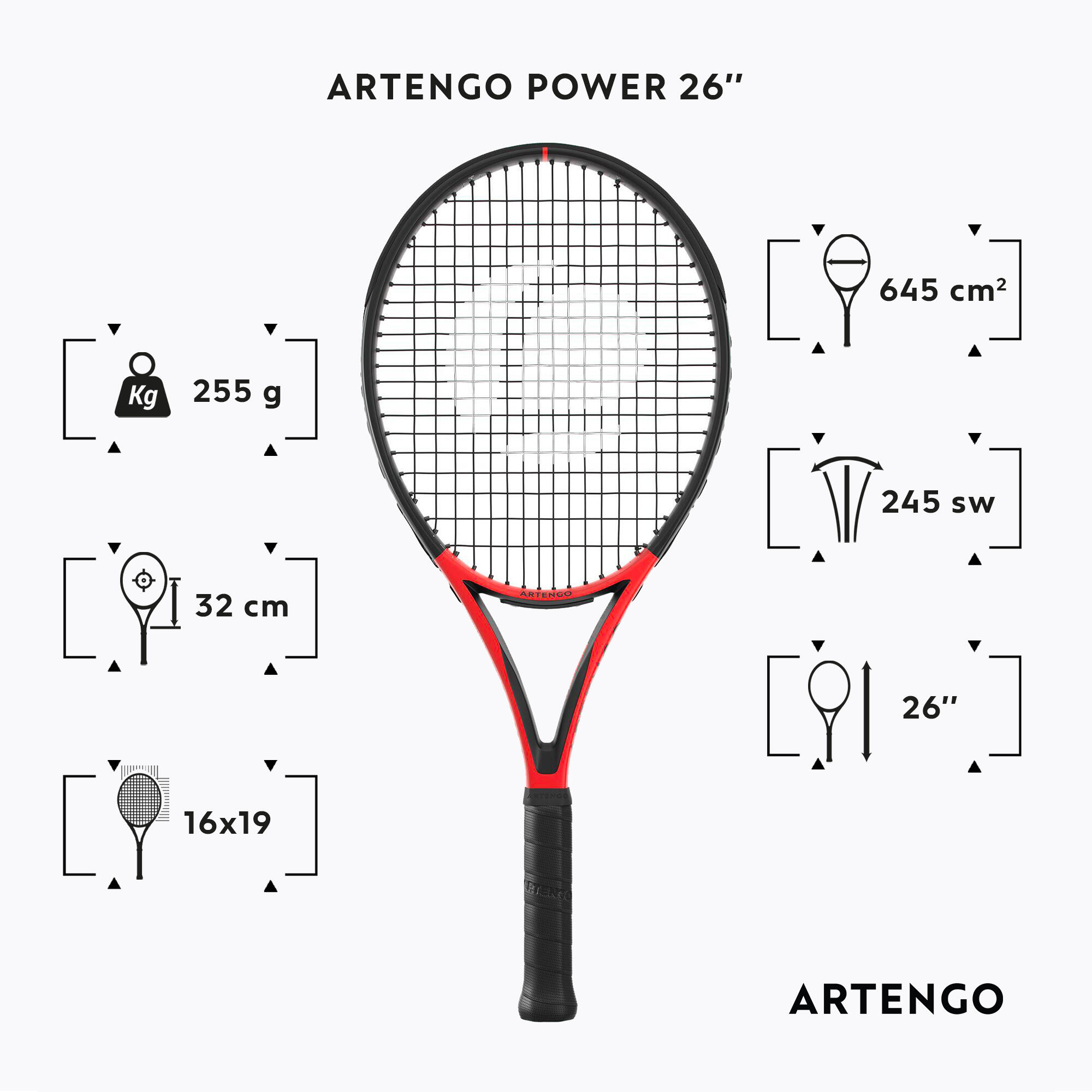 ARTENGO TR990 PRO 26 ジュニア テニスラケット 硬式 - メルカリ