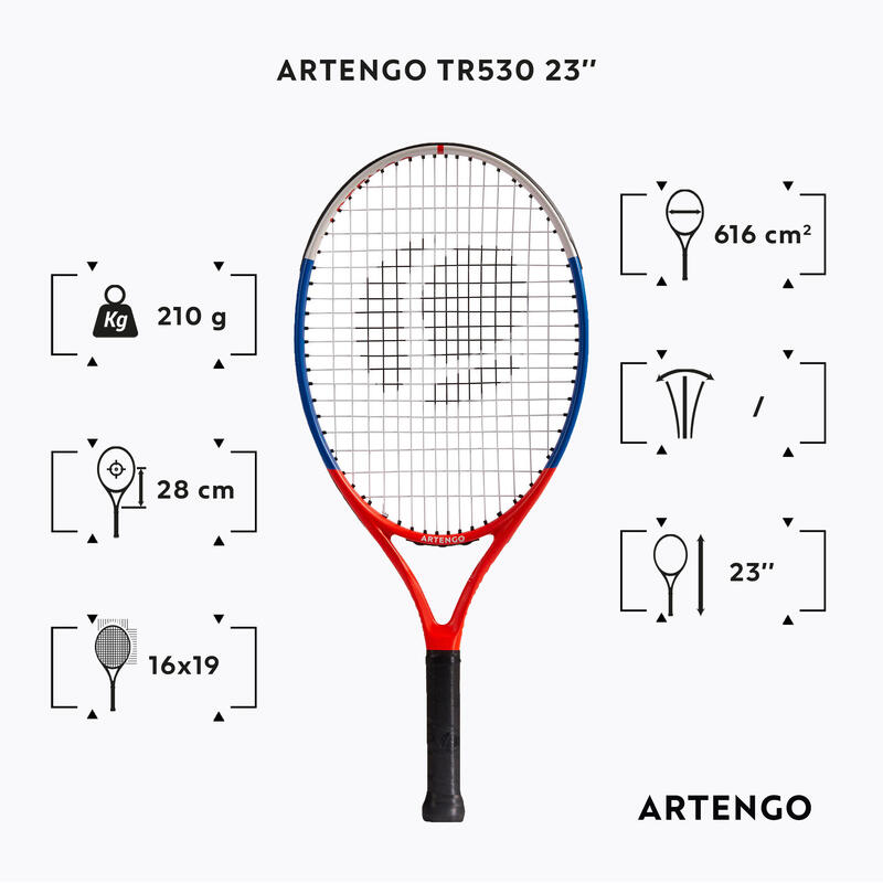 Raqueta de tenis niños Artengo TR530 23"