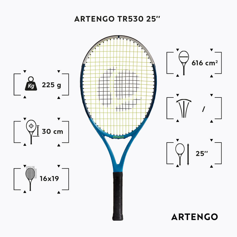 Rachetă Tenis TR530 25 Albastru Copii 