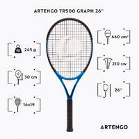 RAQUETTE DE TENNIS ENFANT TR500 GRAPH 26" BLEUE