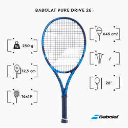 Kids' Tennis Racket Pure Drive 26 - Blue/Black