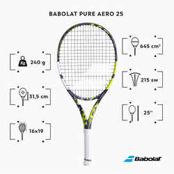 Pure Aero 25 Kids' Tennis Racket - Black/Yellow