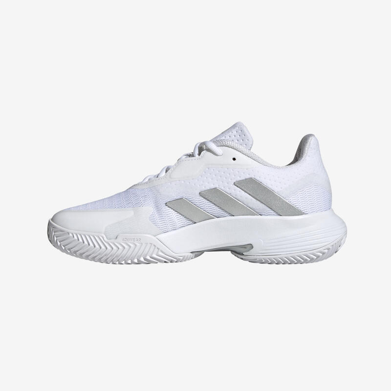 Zapatillas de tenis mujer tierra batida - Courtjam Control blanco plateado