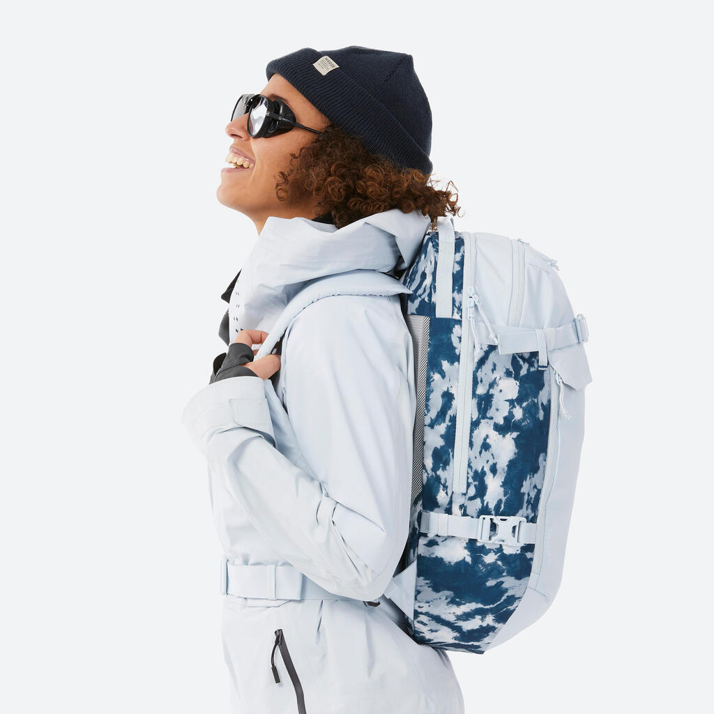 Skirucksack Snowboardrucksack Tourenrucksack 23 L - FR 100 weiss/schwarz