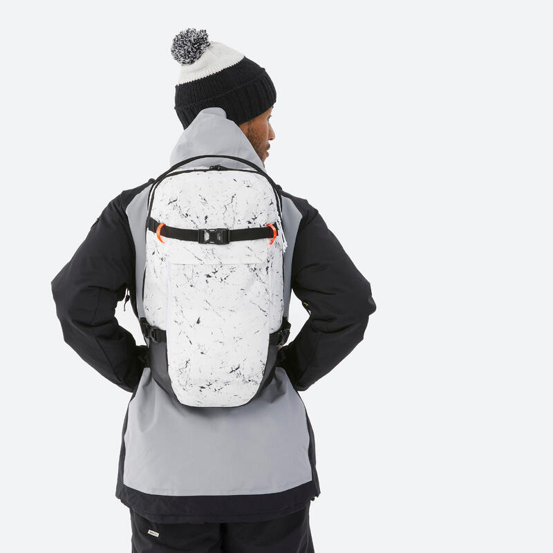 Skirucksack Snowboardrucksack Tourenrucksack 23 L - FR 100 weiss/schwarz