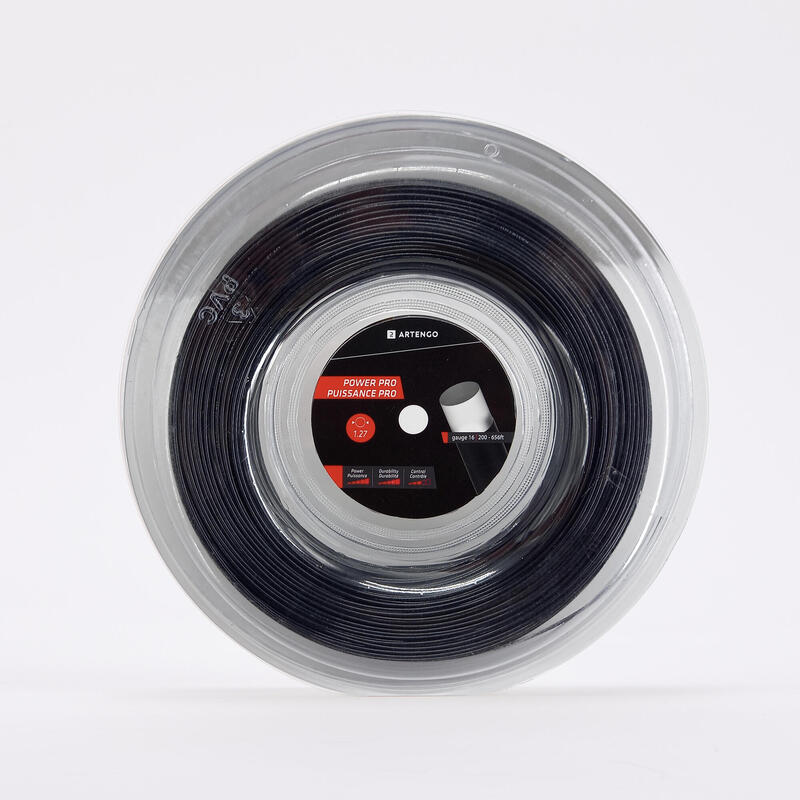 Tennissnaar Power Pro monofilament dikte 1,27 mm 200 m zwart