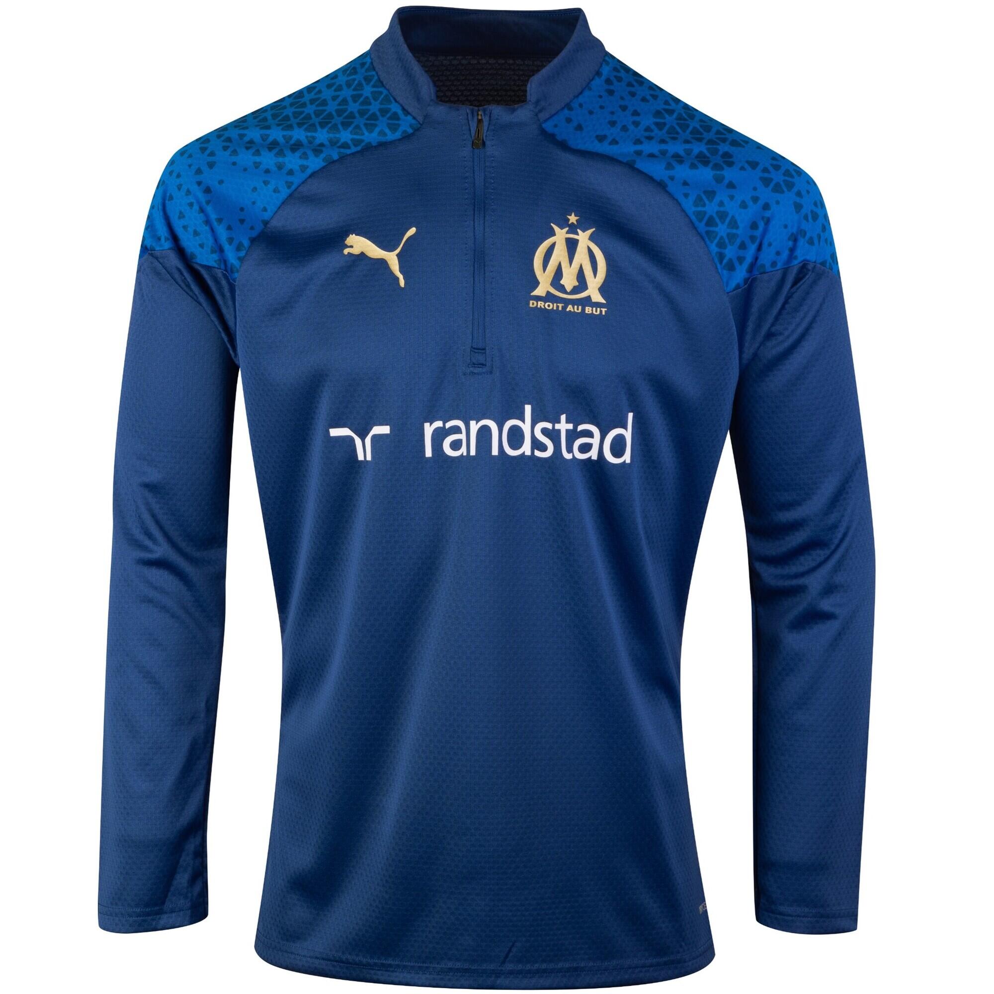 Bluză cu fermoar scurt Fotbal Puma Replică Olympique de Marseille 23/24 Adulți