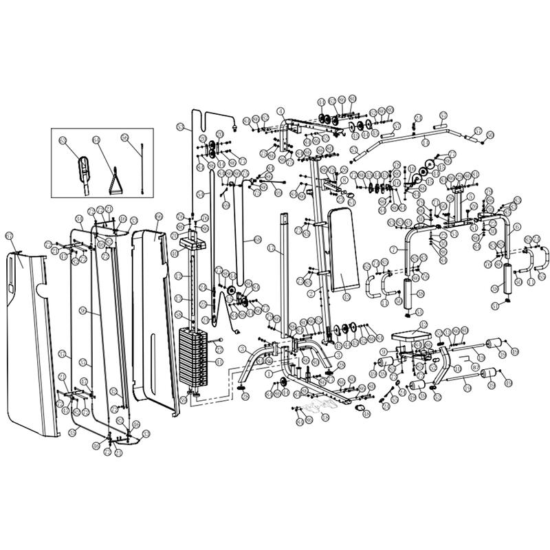 Cablu jos de schimb l4060mm ⌀5mm Bodybuilding Home Gym 900