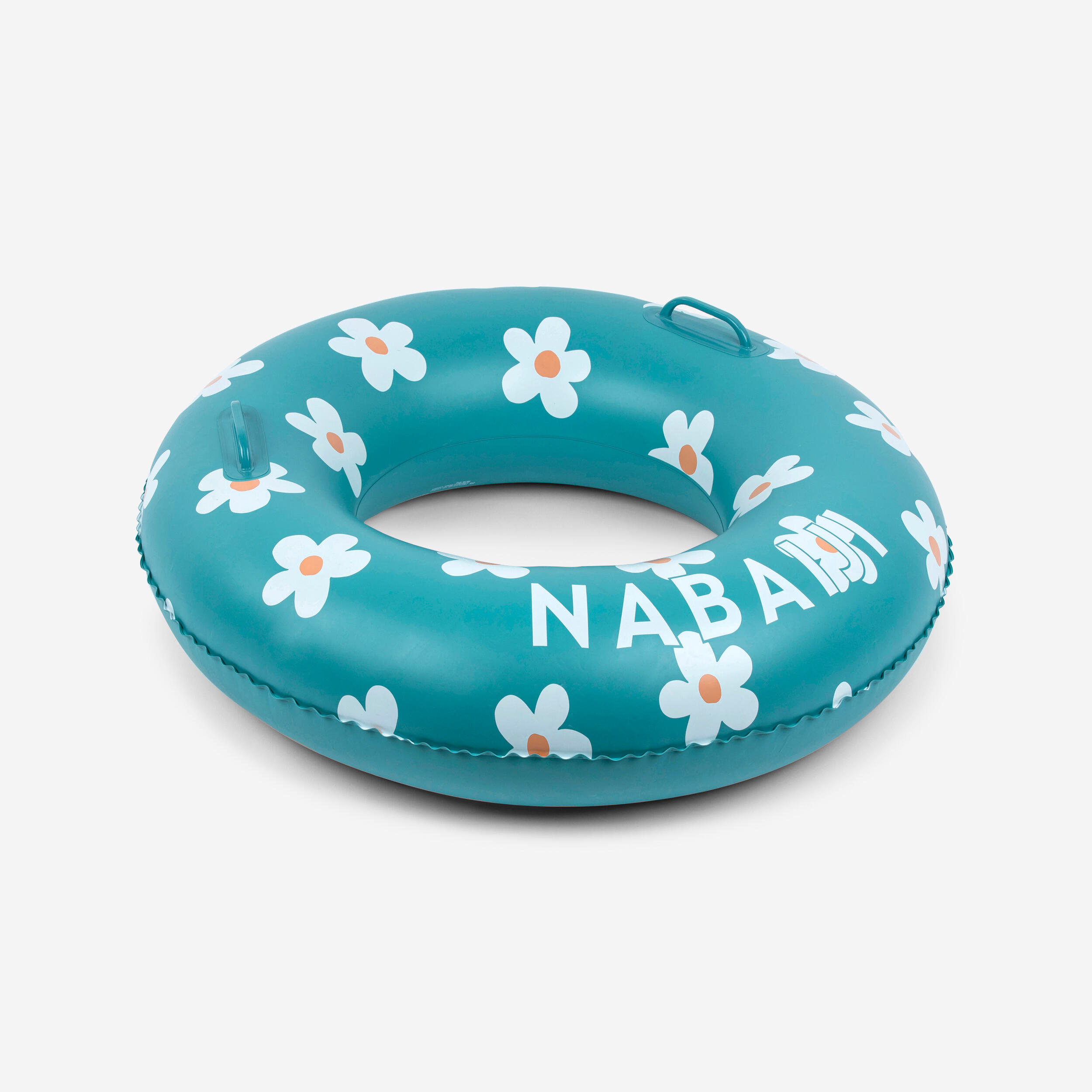 Nabaiji - Bouée Piscine Gonflable Imprimée Grande Taille 92 Cm Avec Poignées - Bouée - Natation - Bleu - Taille Unique - Decathlon