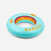 Large 92 cm inflatable printed pool ring with comfort grips