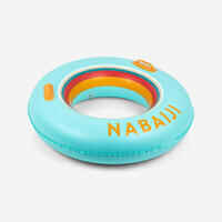Large 92 cm inflatable printed pool ring with comfort grips