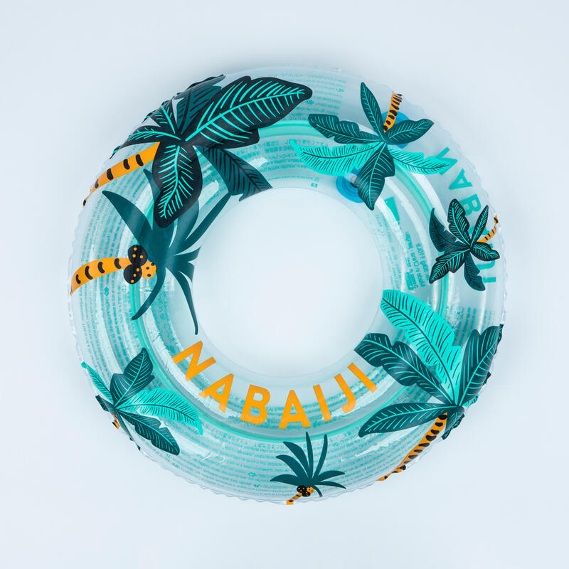 Bouée Piscine Gonflable 65 cm Transparente "Palmiers"