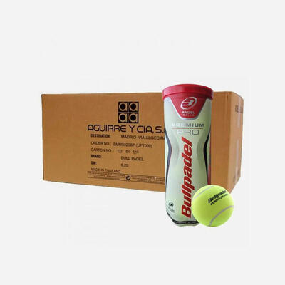 Gasgevulde padelballen premium pro doos met 24 kokers met elk 3 ballen