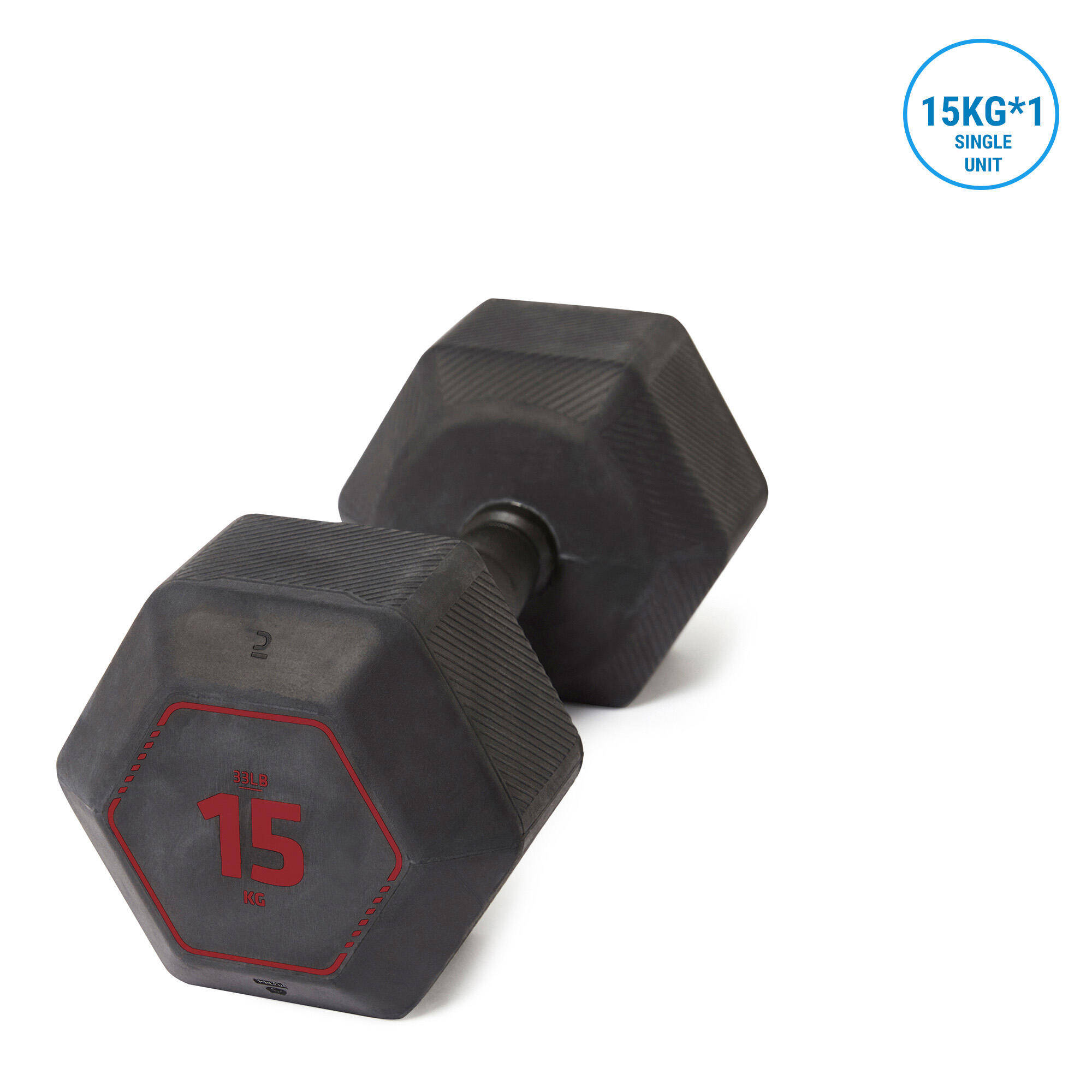 Cross Training and Weight Training 15 kg Recycled Cast Iron Dumbbell -  1