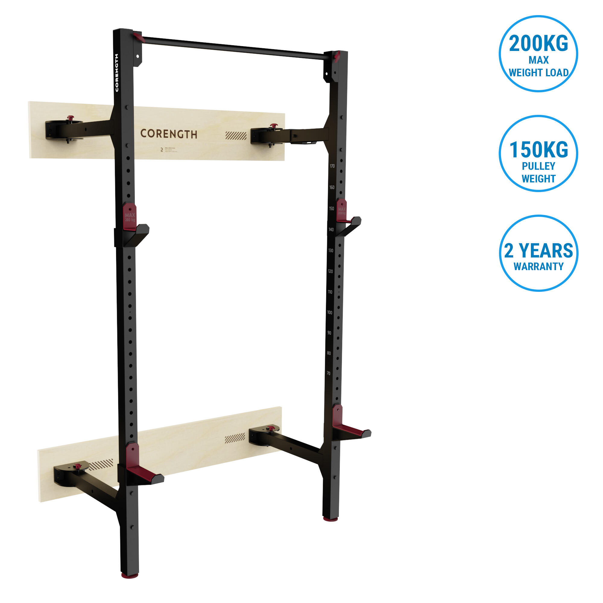 Inklapbaar muurrack voor krachttraining 11/21