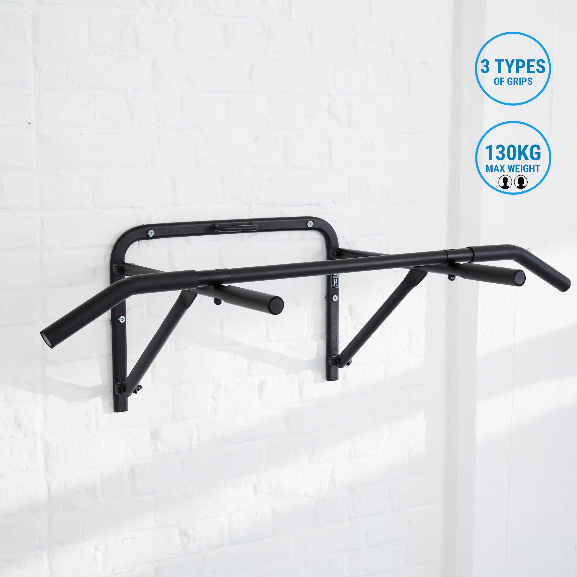 Pull Up Bar 900, Compact and Foldable, Supports upto 130Kg - Black -  1