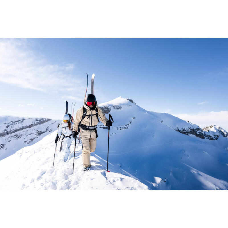 Pantalon salopette de ski très imperméable homme, FR900 beige