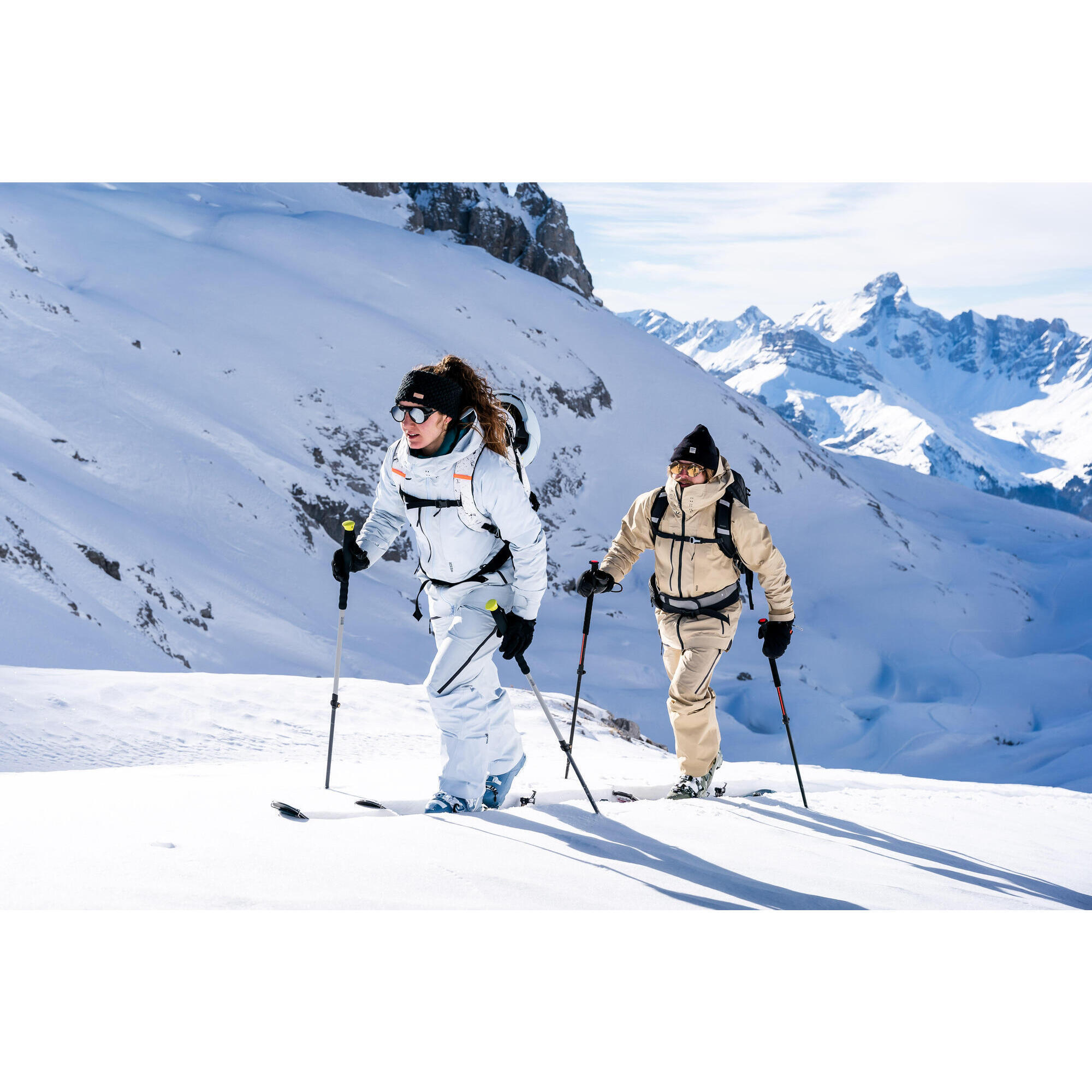 Men's waterproof and breathable ski jacket, FR 900 beige