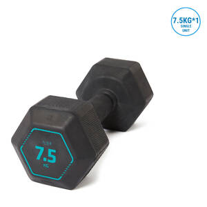 7.5 kg Cross Training and Weight Training Hexagonal Dumbbell - Black