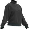 Sweatshirt com Gola com Fecho Fitness Mulher Preto