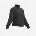 Women's Quarter-Zip Long-Sleeved Fitness Cardio Sweatshirt - Black