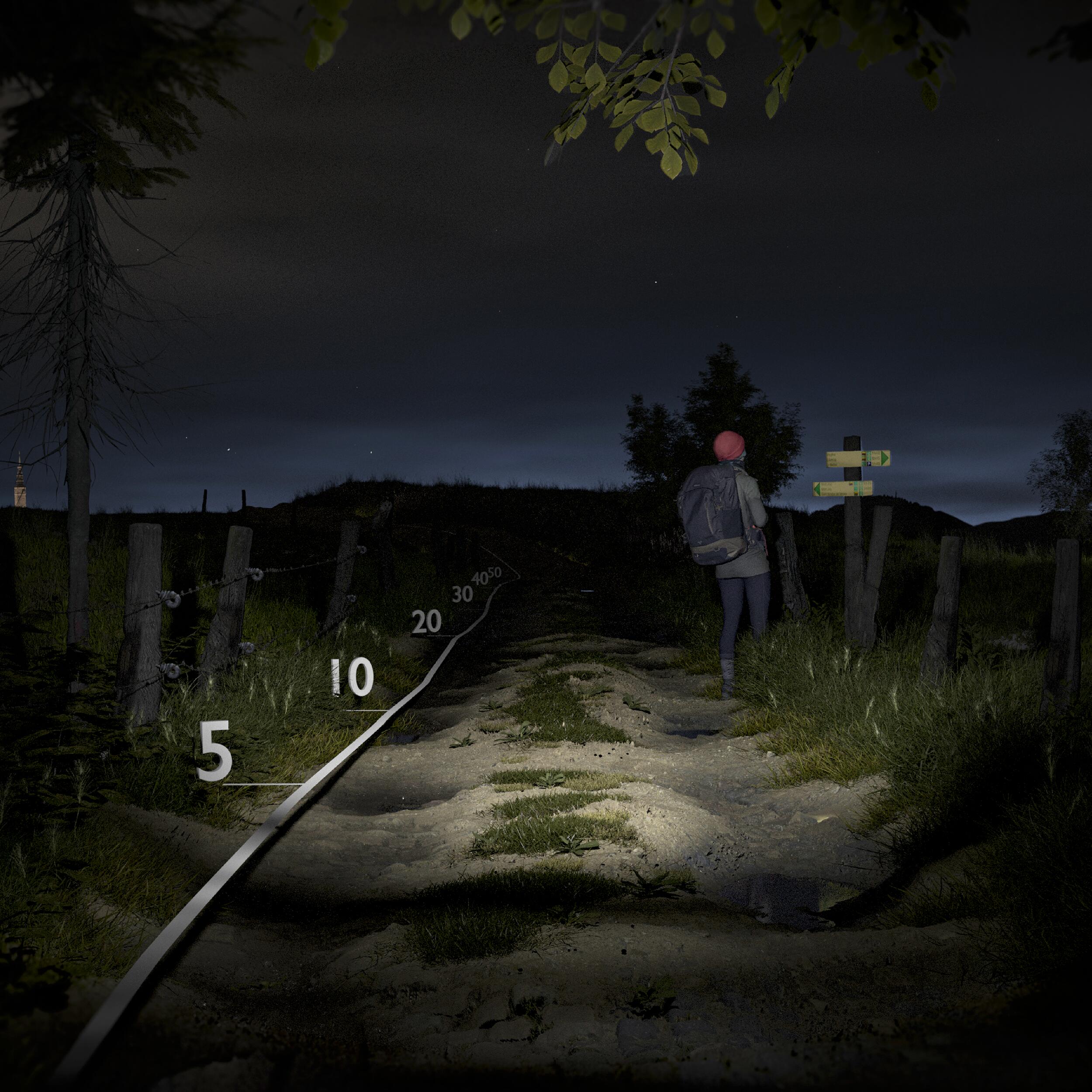 Trekking USB Rechargeable Head Light 120 lumens -  HL100 Green