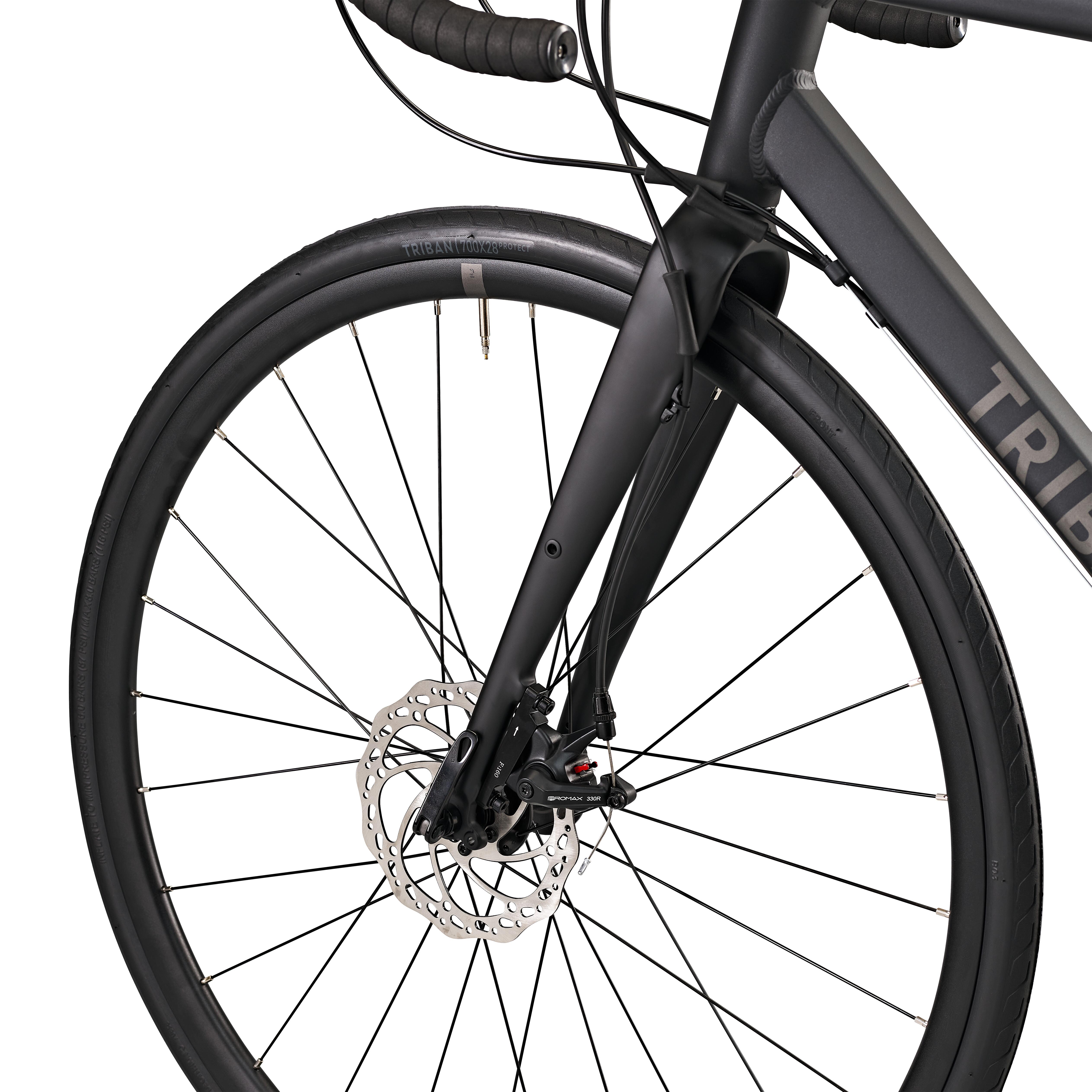 VELO ROUTE CYCLOTOURISTE RC500 MICROSHIFT 9V GRIS VAN RYSEL Decathlon