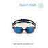 Adult Swimming Goggles Men Women UV Protection Mirror Lenses Fast 900 Blue